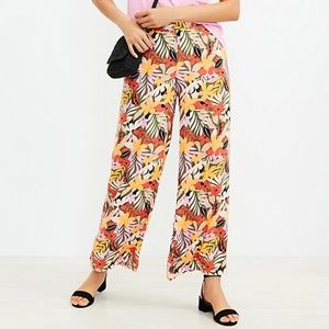 Loft Tropical Floral Print Flow Pants